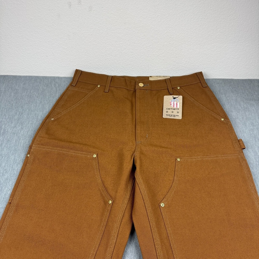 Carhartt Pants‎ Men 34x34 B01 Firm Duck Double-Front Dungaree USA Made NWT - Picture 2 of 12